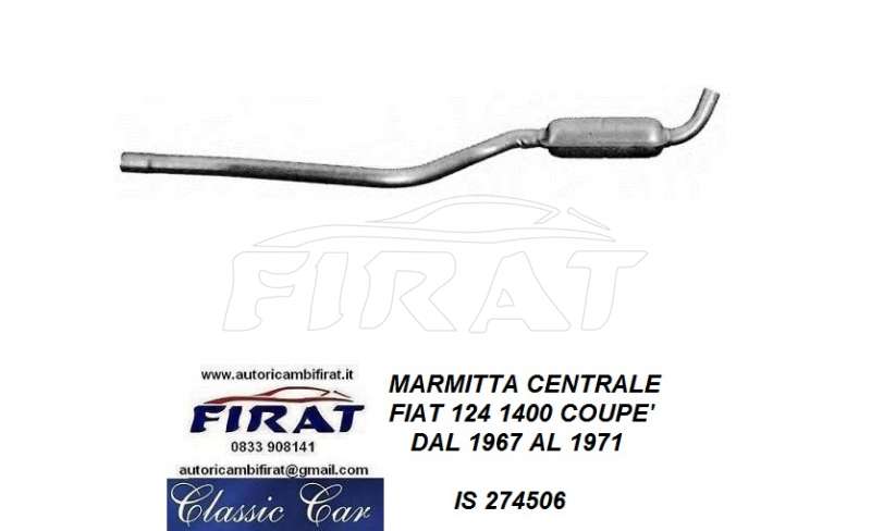 MARMITTA FIAT 124 1400 COUPE' CENTRALE (274506)